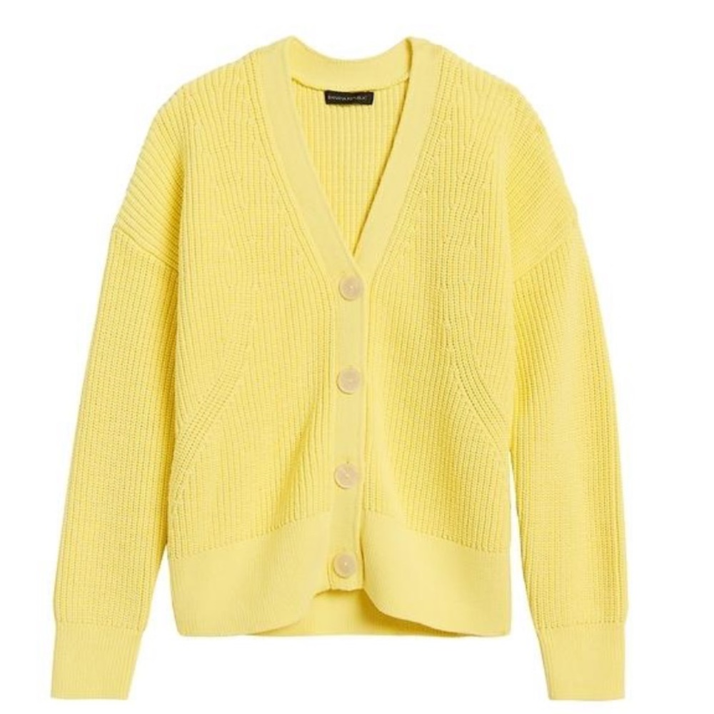Chunky Ribbed Cardigan Sweater